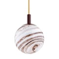 Lampa wisząca (mała) ALMIROS marmurek biało-brązowy/czekoladowy