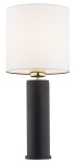 Lampa stołowa z abażurem ALMADA biały/czarny
