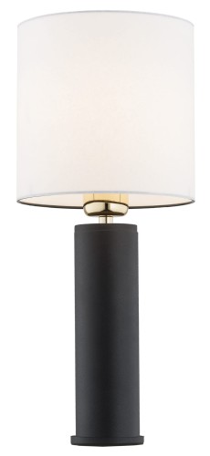 Lampa stołowa z abażurem ALMADA biały/czarny
