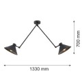 Lampa wisząca 2-punktowa ALTEA czarny
