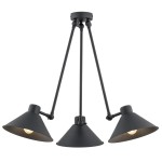 Lampa wisząca 3-punktowa ALTEA czarny