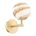 Kinkiet 1-punktowa ARUBA marmurek/mosiądz