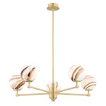 Lampa wisząca 5-punktowa ARUBA marmurek/mosiądz