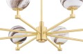 Lampa wisząca 8-punktowa ARUBA marmurek/mosiądz