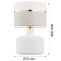 Lampa stołowa BEJA biały/złoty