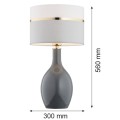 Lampa stołowa BEJA szary/złoty