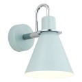 Kinkiet ścienny metalowy RETRO BEVERLY błękitny/chromowany