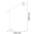 Lampa podłogowa nowoczesna DETROIT biały