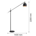 Lampa podłogowa nowoczesna DETROIT czarny