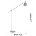 Lampa podłogowa nowoczesna DETROIT szałwiowy