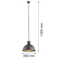 Lampa wisząca 1-punktowa EUFRAT antracyt