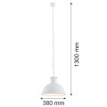 Lampa wisząca 1-punktowa EUFRAT biały