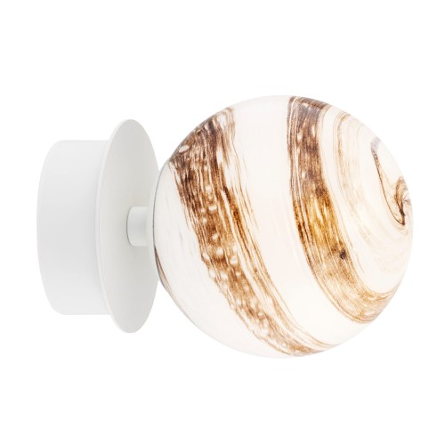 Kinkiet ścienny 1-punktowy FABIO marmurek/kremowy biały