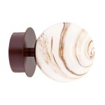 Kinkiet ścienny 1-punktowy FABIO marmurek/czekoladowy