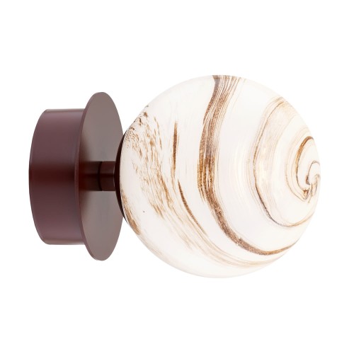 Kinkiet ścienny 1-punktowy FABIO marmurek/czekoladowy