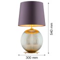 Lampa stołowa HAMILTON fioletowy/szary