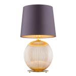 Lampa stołowa HAMILTON fioletowy/miodowy