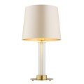 Lampa stołowa/nocna HAMPTON beżowy/mosiądz