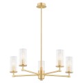 Lampa wisząc 5-punktowa HAMPTON mosiądz