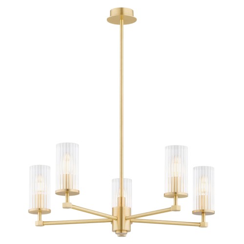 Lampa wisząc 5-punktowa HAMPTON mosiądz