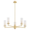 Lampa wisząc 5-punktowa HAMPTON mosiądz
