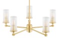 Lampa wisząc 5-punktowa HAMPTON mosiądz