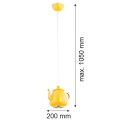 Lampa wisząca 1-punktowa JAMAJKA żółty