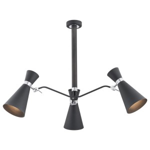 Lampa wisząca 3-punktowa metalowa LUKKA czarny