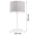Lampa stołowa/nocna MAGIC szary/biały