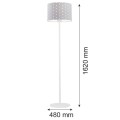 Lampa podłogowa z abażurem MAGIC szary/biały