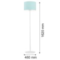 Lampa podłogowa z abażurem MAGIC miętowy
