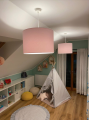 Lampa wisząca z abażurem MAGIC różowy