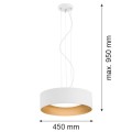 Lampa wisząca 3-punktowa MOHITO biały/złoty
