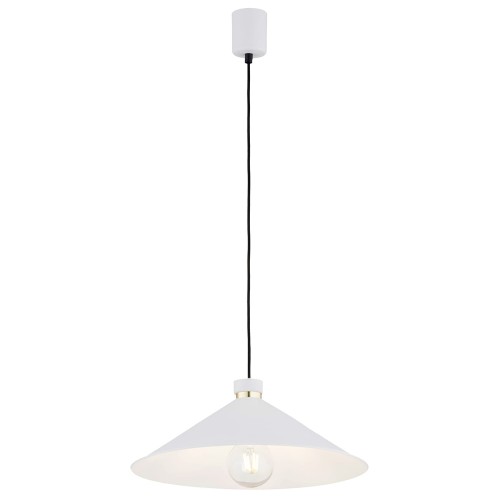 Lampa wisząca 1-punktowa NASHVILLE biały struktura/mosiądz