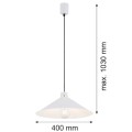 Lampa wisząca 1-punktowa NASHVILLE biały struktura/mosiądz