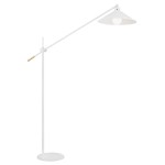Lampa podłogowa NASHVILLE biały struktura/mosiądz
