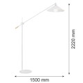 Lampa podłogowa NASHVILLE biały struktura/mosiądz