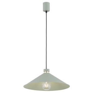 Lampa wisząca 1-punktowa NASHVILLE szałwia struktura/mosiądz