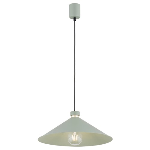 Lampa wisząca 1-punktowa NASHVILLE szałwia struktura/mosiądz