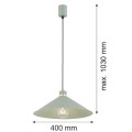 Lampa wisząca 1-punktowa NASHVILLE szałwia struktura/mosiądz