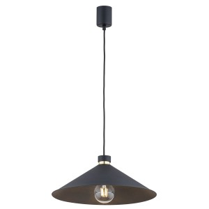 Lampa wisząca 1-punktowa NASHVILLE czarny struktura/mosiądz