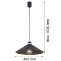 Lampa wisząca 1-punktowa NASHVILLE czarny struktura/mosiądz