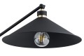 Lampa podłogowa NASHVILLE czarny struktura/mosiądz