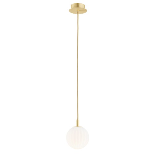 Lampa wisząca 1-punktowa PALOMA mosiądz/opal