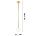Lampa wisząca 1-punktowa PALOMA mosiądz/opal