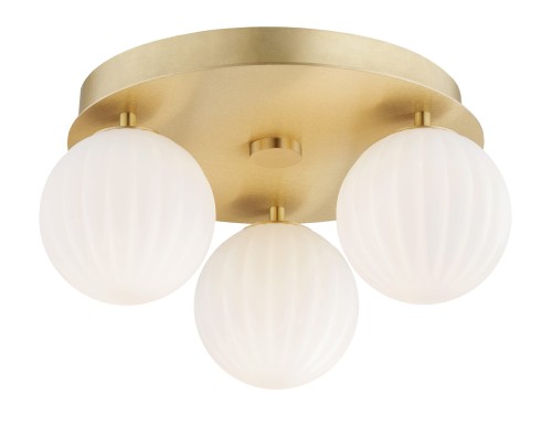 Lampa sufitowa 3-punktowa PALOMA mosiądz/opal