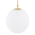Lampa wisząca 3-punkotwa PALOMA mosiądz/opal