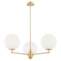 Lampa wisząca/lampa sufitowa 3-punktowa PALOMA mosiądz/opal