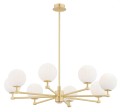 Lampa wisząca/lampa sufitowa 8-punktowa PALOMA mosiądz/opal mat