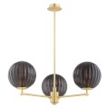 Lampa wisząca/lampa sufitowa 3-punktowa PALOMA mosiądz/dymiony